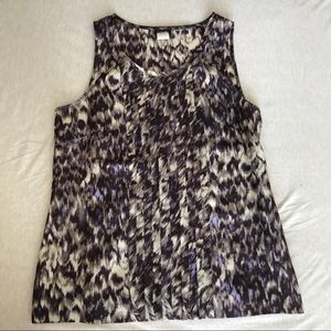 J Crew printed silk shell, size 4